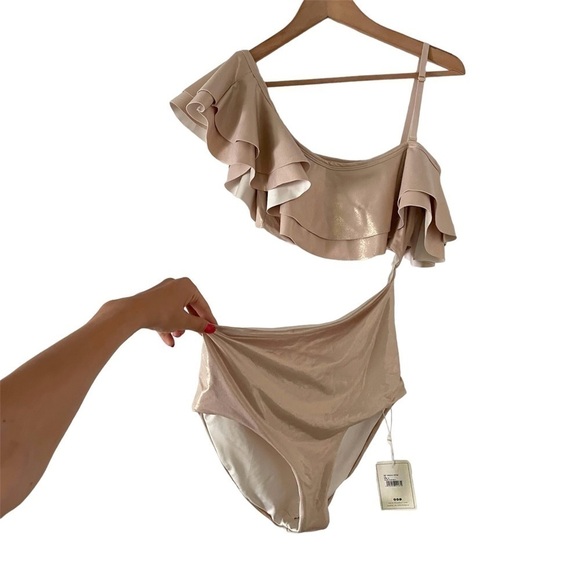 Boamar Anthropologie Ruffled Cut-Out One-Piece Swimsuit - Picture 5 of 9